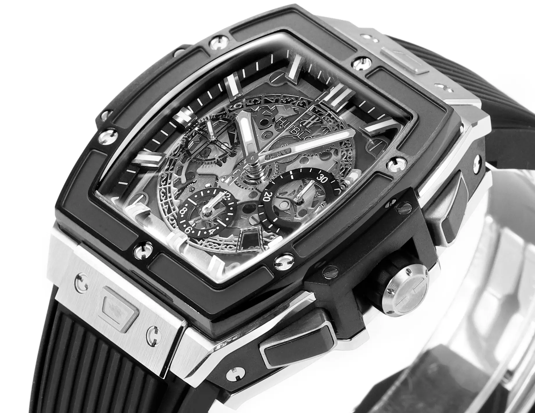 Compact WWF Factory HUBLOT Spirit of Big Bang Titanium & Resin Black Limited Edition Watch – Model 642.NX.0170.RX – Super Clone Edition 8214